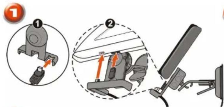 Diagram illustrating two steps of car seatbelting: step 1 shows a seatbelt switch, step 2 shows the seatbelt with arrows indicating force or movement.