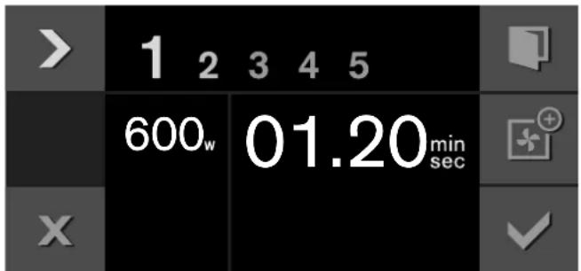 > 1 2 3 4 5 600w 01.20min sec