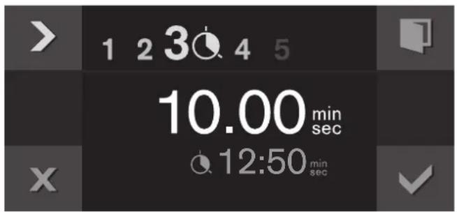 1 2 3 4 5 10.00 min sec 12:50 min sec