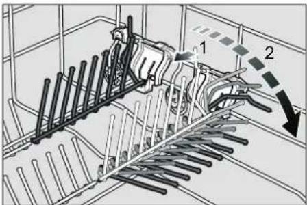 Technical diagram showing mechanical assembly with labeled components and directional arrows
