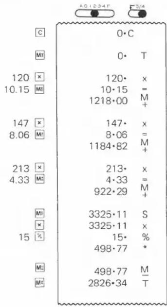 CITIZEN 107DP - HOW TO CALCULATION - 13
