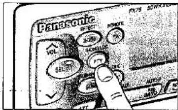 Panasonic VOL SELECT OPTION EFFECT REMOTE FX LAYOUT TYPE AUTO OFF OK