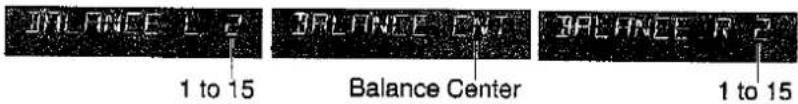 INTLANCE L 2 1 to 15 BALANCE ENT Balance Center BALANCE R 2 1 to 15