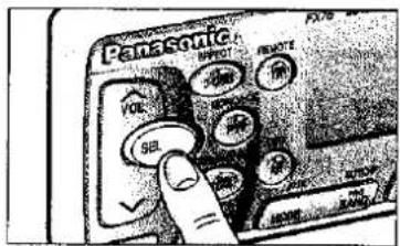 Panasonic OFF RESET VOL SEL RESET VOL RANGE