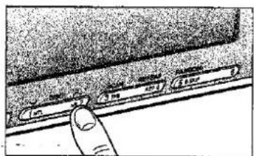 Diagram showing a finger pressing down on a ruler with labeled parts and measurement markings
