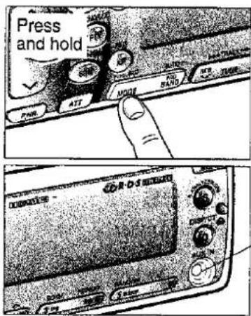 Press and hold PWR ATT MOSI PWR BAND R D-5 R-D-S drive
