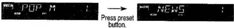 POP M Press preset button. NEWS