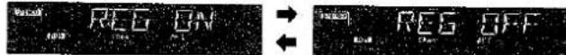 REG ON → REG OFF ←