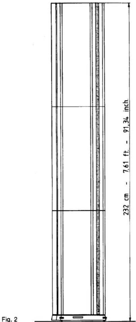 Fig. 2 232 cm - 7.61 ft. - 91,34 inch.
