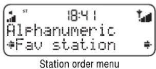 18:41 Alphanumeric Fav station Station order menu