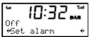 10:32 BAR Off Set alarm