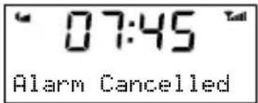 07:45 Alarm Cancelled