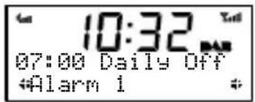 10:32 07:00 Daily Off *Alarm 1