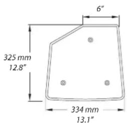 325 mm 12.8" 6" 334 mm 13.1"