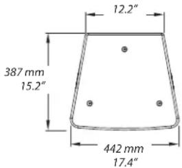 387 mm 15.2" 12.2" 442 mm 17.4"