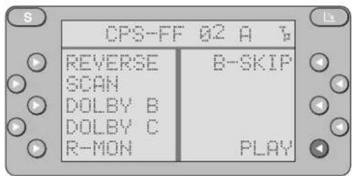 CPS-FF 02 A REVERSE SCAN DOLBY B DOLBY C R-MON B-SKIP PLAY