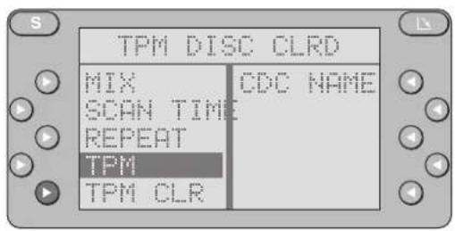 TPM DISC CLRD MIX CDC NAME SCAN TIME REPEAT TPM TPM CLR