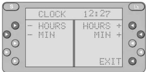 S CLOCK 12:27 - HOURS HOURS + - MIN MIN + EXIT