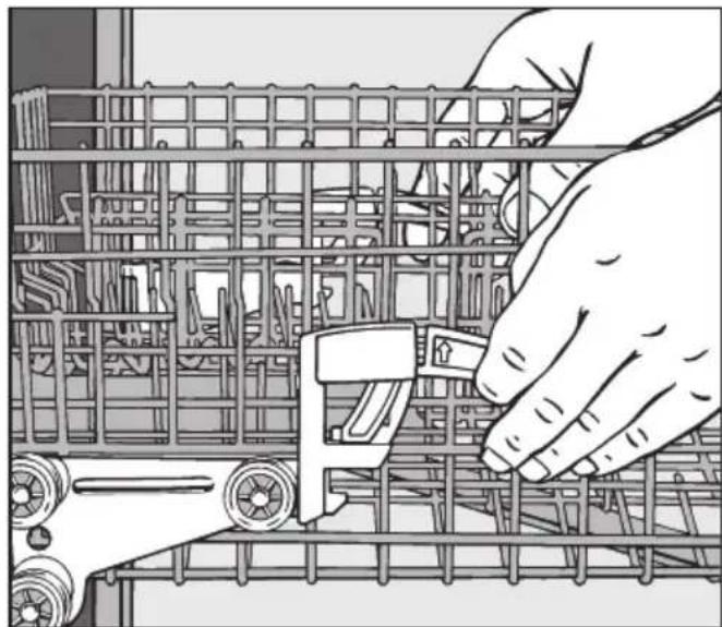 MIELE G 5585 SCVi XXL - Adjusting the upper basket - 1