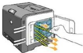 DELL 1320c - Installation af tonerpatroner - 2