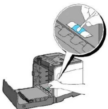 DELL 1320c - Rengøring af separatorvalsen inde i printeren. - 3