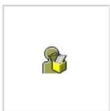 Simple icon of a person holding a yellow object, no text or symbols present