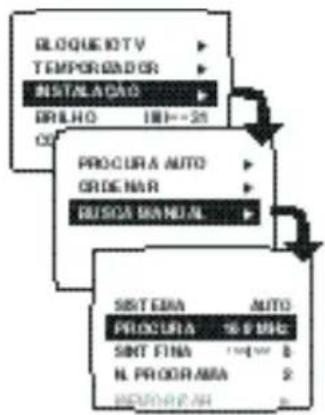 PHILIPS 21PT1354 - Para efectuar uma procura manualmente - 1