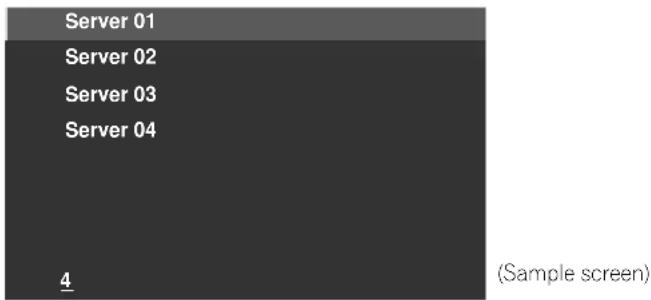 Server 01 Server 02 Server 03 Server 04 4 (Sample screen)