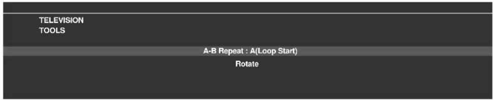 TELEVISION TOOLS A-B Repeat : A(Loop Start) Rotate