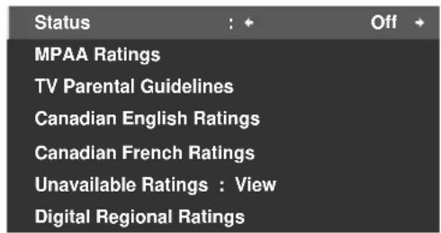 Status : Off MPAA Ratings TV Parental Guidelines Canadian English Ratings Canadian French Ratings Unavailable Ratings : View Digital Regional Ratings