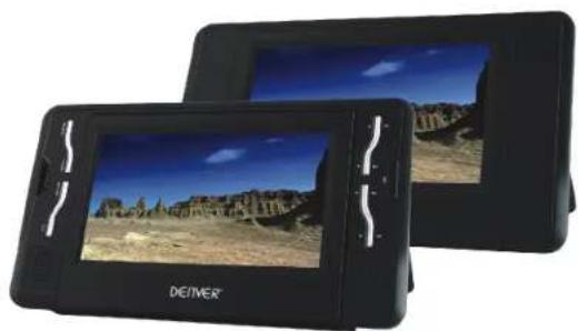 DENVER MTW-747TWIN - PORTABLER DVD-PLAYER MIT 7" LCD BILDSCHIRM - 1
