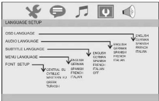 Reflexion DVD1012 - Language Setup Page - 1