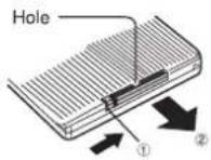 Reflexion DVD1012 - Insert the battery - 1