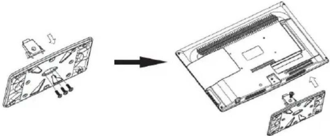 Diagram showing a device's internal structure before and after assembly, with no visible text or symbols.