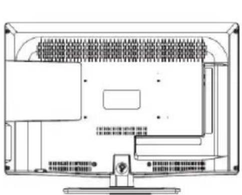 Line drawing of a computer monitor with visible internal components and no text or symbols