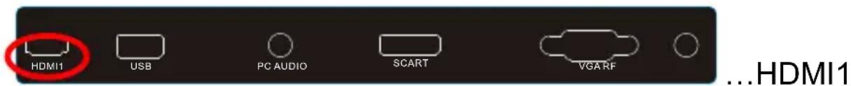 HDMI1 USB PC AUDIO SCART VGARF ...HDMI1