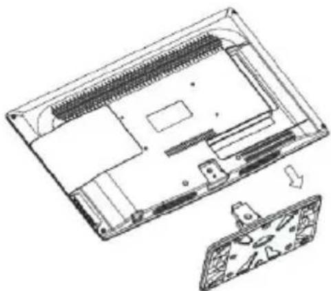 Technical line drawing of an electronic device showing internal components and a separate housing (no text or symbols)