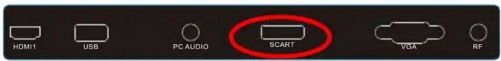 HDMI1 USB PC AUDIO SCART VGA RF
