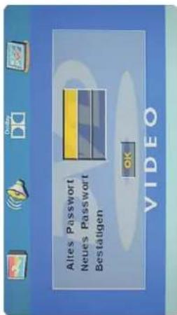 Altes Password Neues Password Bestätigen OK VIDEO