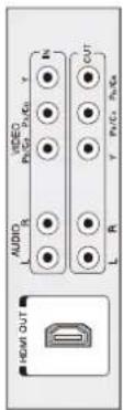 HDMI OUT AUDIO L R VIDEO Pv/Cu Pv/Cu Y Bn L R Y Pv/Cu Pv/Cu OUT