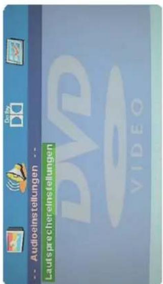 Audioinstellungen Lautsprechereinstellungen DVD VIDEO