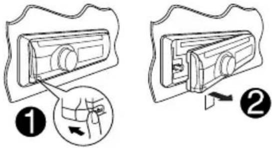 JVC KD-R501 - Verwijderen van het bedieningspaneel - 1