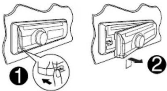 JVC KD-R401A - Fjernelse af kontrolpanelet - 1