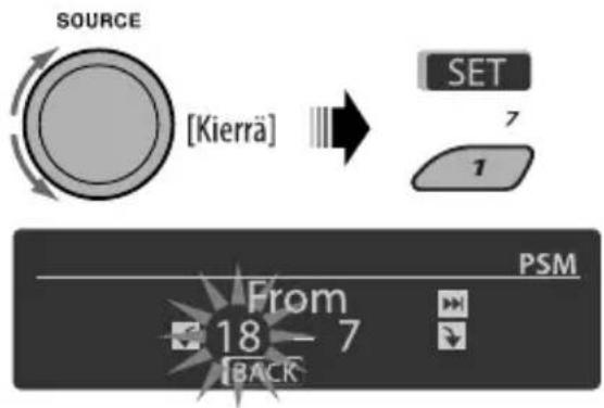 JVC KD-PDR62 - Himmentimen ajan asettaminen - 1