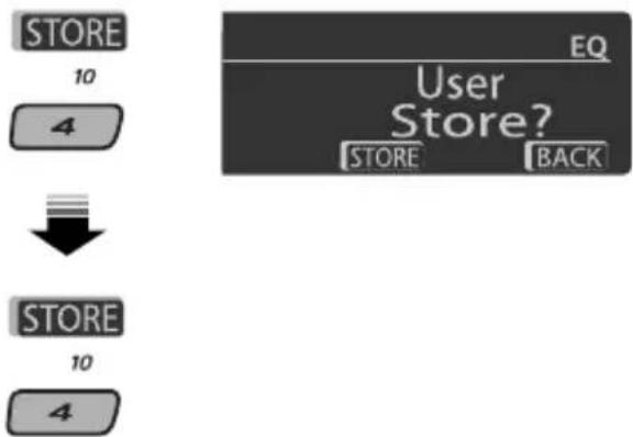 STORE 10 4 EQ User Store? STORE BACK STORE 10 4