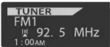 TUNER FM1 92.5 MHz 1:00AM
