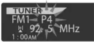 TUNER FM1 P4 92.5 MHz 1:00AM