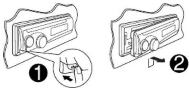 JVC KD-G442 - Verwijderen van het bedieningspaneel - 1