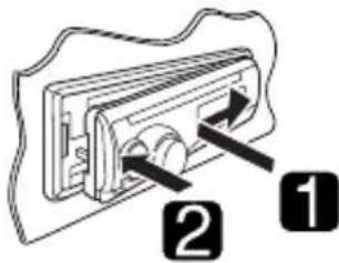 JVC KD-G442 - Bevestigen van het bedieningspaneel - 1