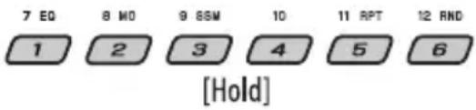7 EQ 8 M0 9 SSM 10 11 RPT 12 RND 1 2 3 4 5 6 [Hold]